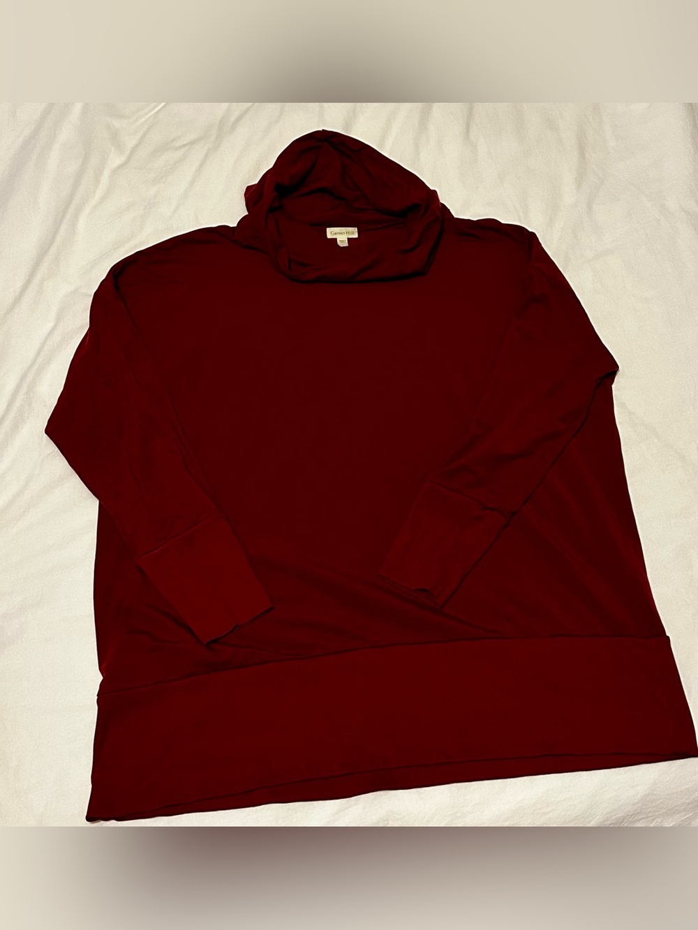 Garnet Hill Women's Cowl Neck Tunic - Deep Wine